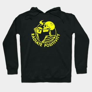 Radiate Positivity Funny Skeletonl by Tobe Fonseca Hoodie